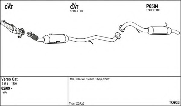 FENNO TO933 Exhaust System